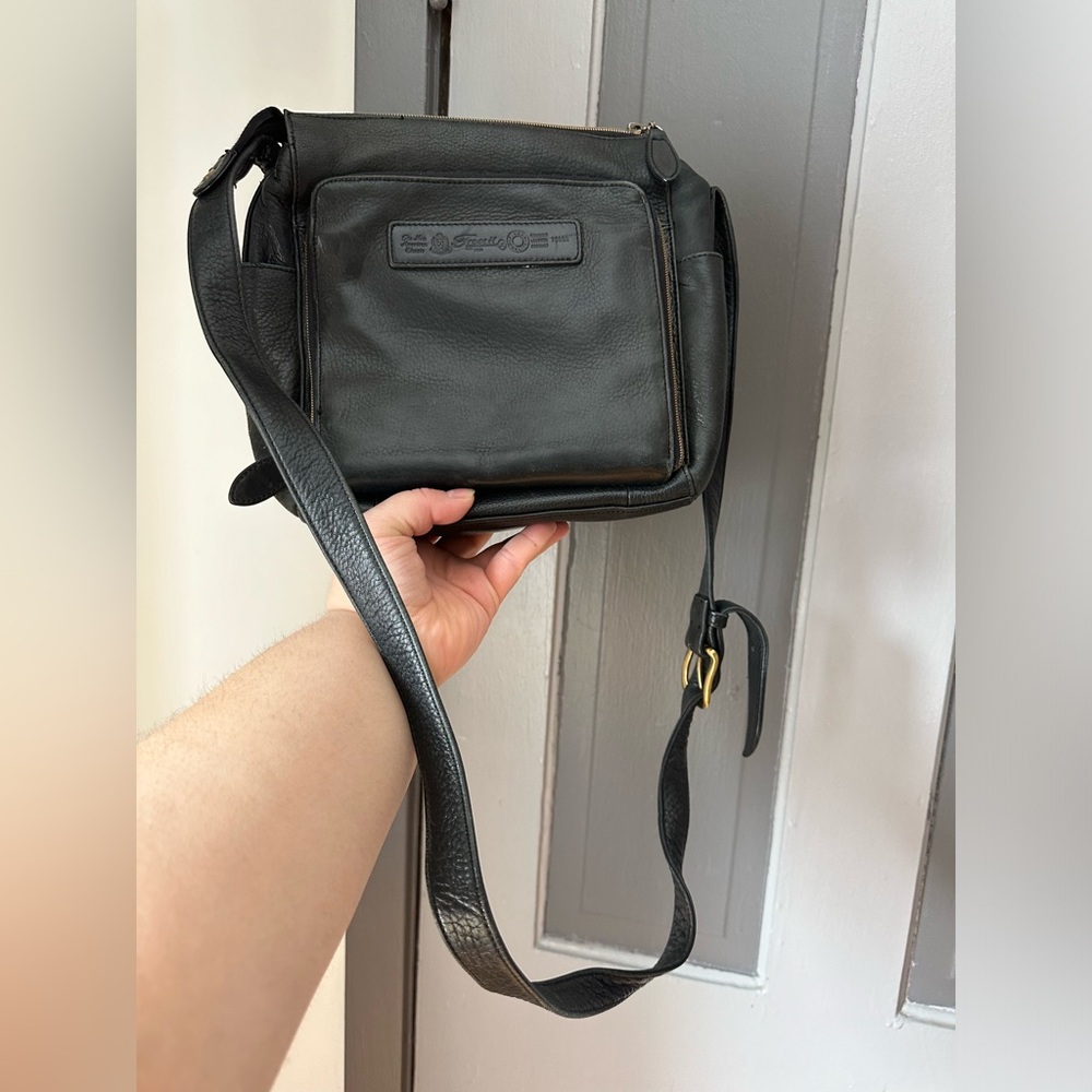 Fossil Messenger Black Leather Bag
